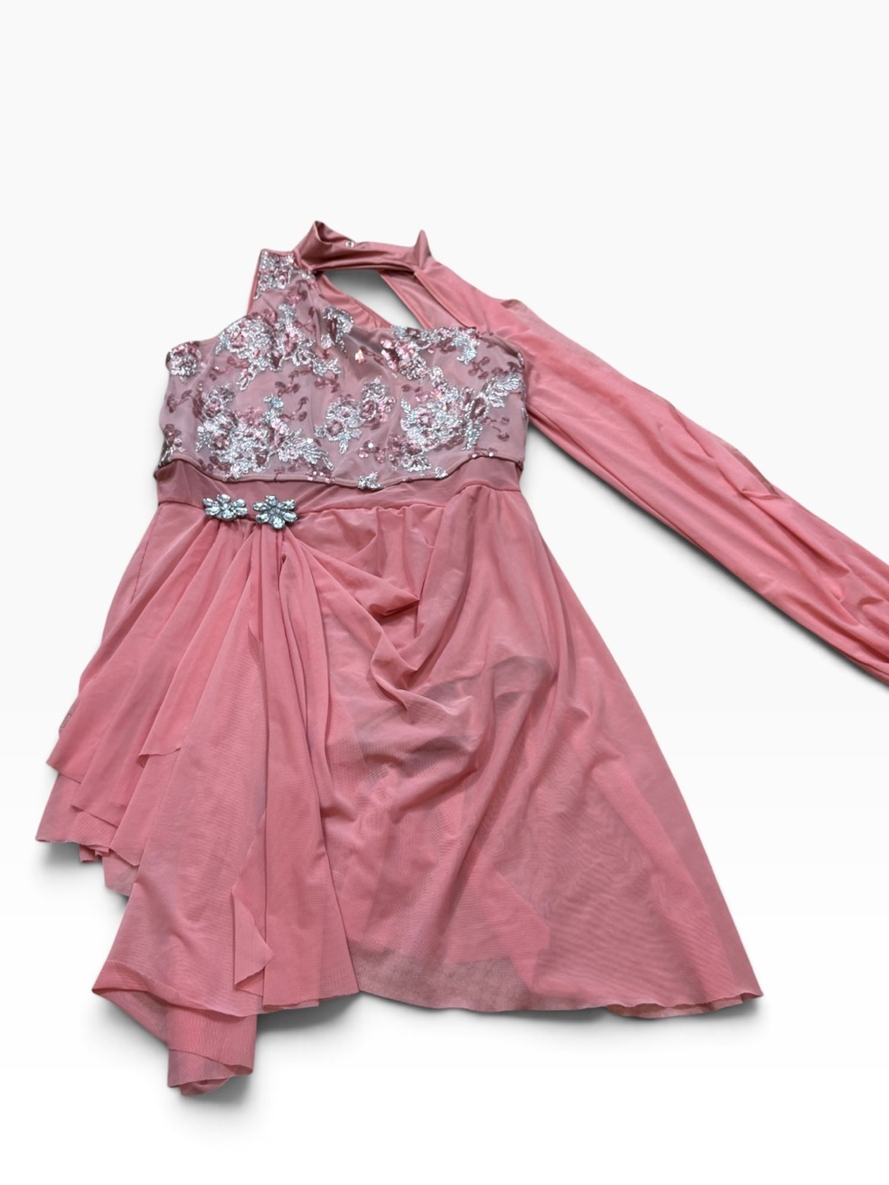 Weismann Brand Blush Pink One Sleeve Dance Costume Size XXL Adult